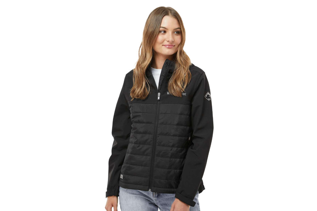 Win Make Give | DRI DUCK - Women's Vista Soft Shell Puffer Embroidered