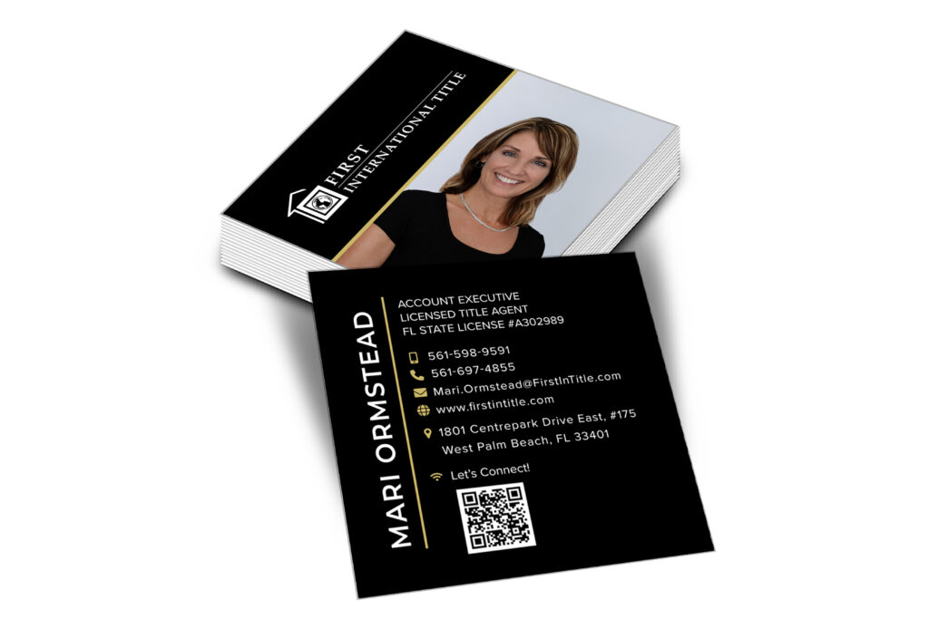 First International Title Square Business Cards