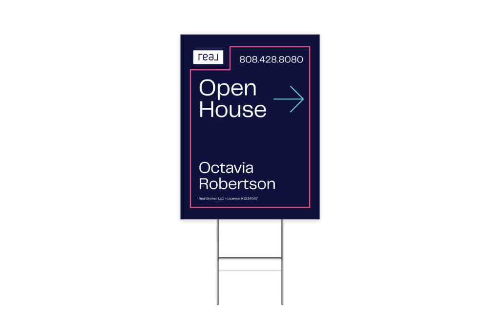 Real | 18x24 Open House Sign with Border
