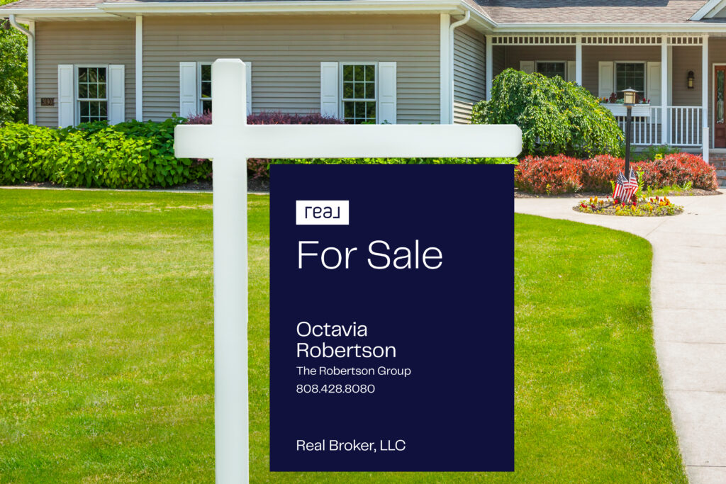 Real | 24x30 For Sale Yard Sign with Single Name
