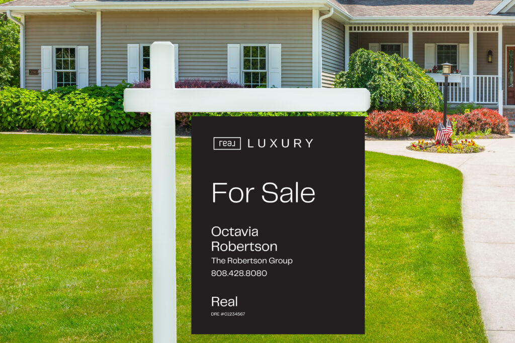 Real Luxury | 24x30 For Sale Yard Sign (Single Name)