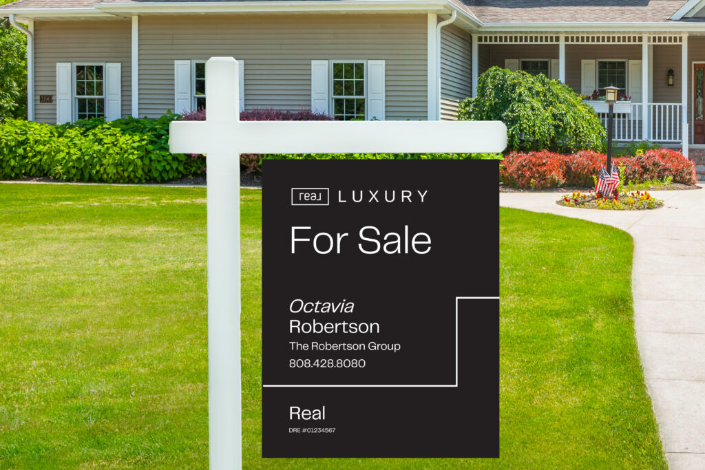 Real Luxury | 24x30 Outlined For Sale Yard Sign