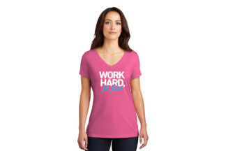 Real | Work Hard, Be Kind District® Women’s Perfect Tri® V-Neck Tee